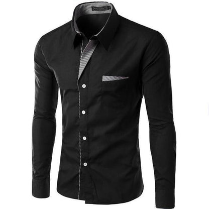 Solid Color Long Sleeve Business Shirt