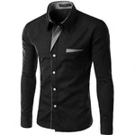 Solid Color Long Sleeve Business Shirt