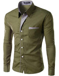 Solid Color Long Sleeve Business Shirt