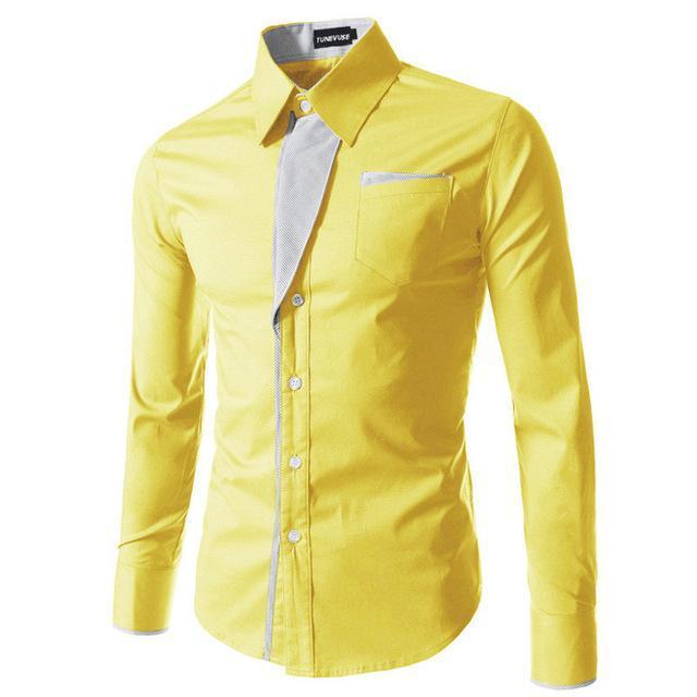 Solid Color Long Sleeve Business Shirt
