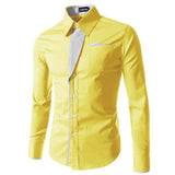 Solid Color Long Sleeve Business Shirt