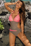 Swimwear One Piece Push Up Bathing Suit Women's High Cut SwimSuit