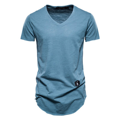 Cotton Brand Solid Color T-Shirt