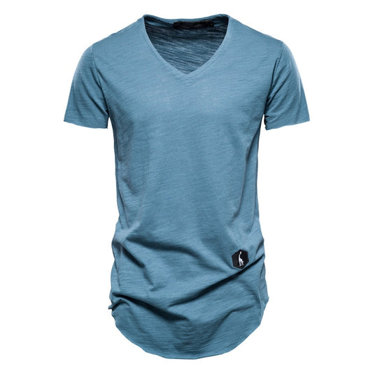 Cotton Brand Solid Color T-Shirt