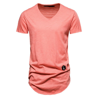 Cotton Brand Solid Color T-Shirt