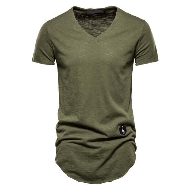Cotton Brand Solid Color T-Shirt