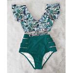 High Waist Women's Ruffle Bikini Swimwear