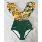 High Waist Women's Ruffle Bikini Swimwear