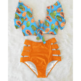 High Waist Women's Ruffle Bikini Swimwear