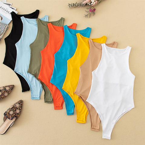 Summer Solid Color Body Suit