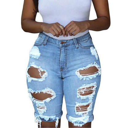 Ripped Jean Shorts