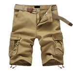 Multi Pocket Military Khaki Shorts