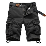 Multi Pocket Military Khaki Shorts