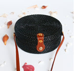 Round Straw Shoulder Bag