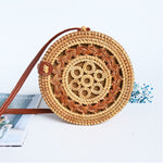 Round Straw Shoulder Bag