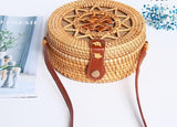 Round Straw Shoulder Bag