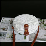 Round Straw Shoulder Bag