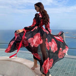 Leaf Print Bikini Beach Cover Up
