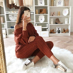 Solid Color 2 Piece Casual Jogging Suit