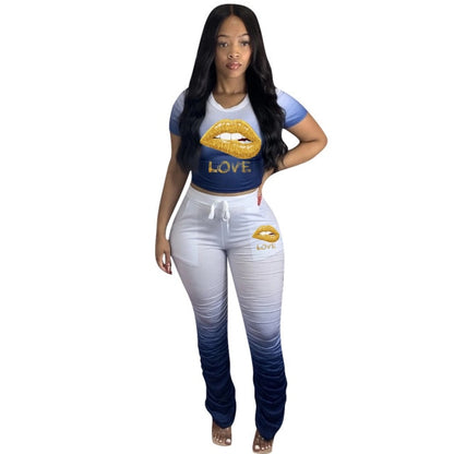 2-Piece Love T-Shirt Jogging Suit