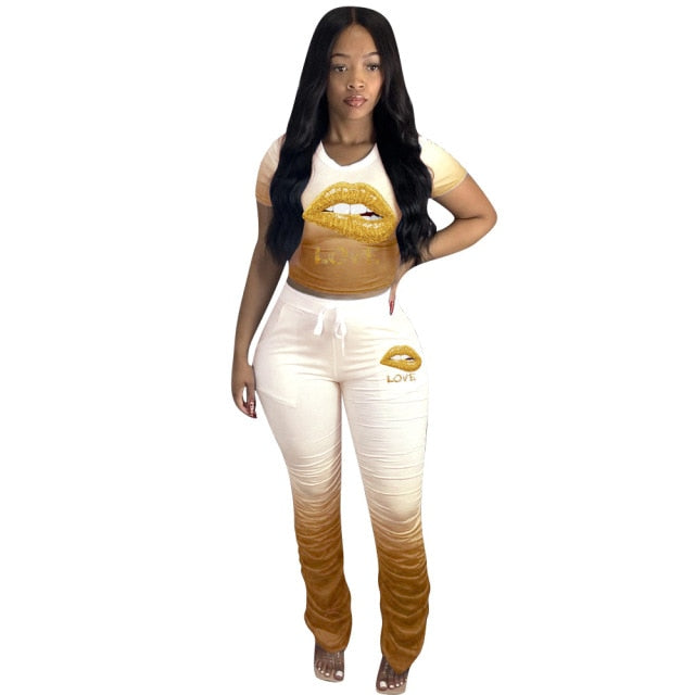 2-Piece Love T-Shirt Jogging Suit