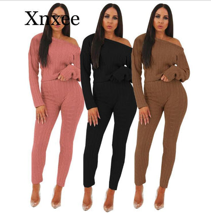 Knitted 2 Piece Sweater Pants