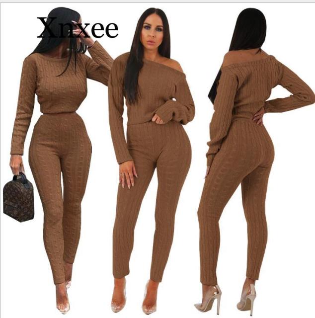 Knitted 2 Piece Sweater Pants