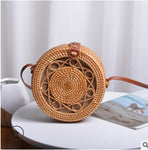 Round Straw Shoulder Bag
