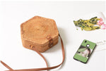 Round Straw Shoulder Bag