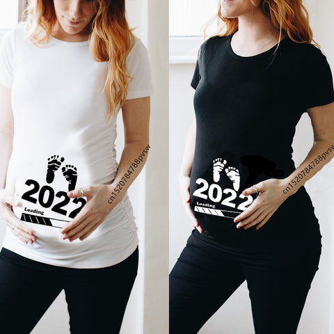 Baby Footprint Maternity T-Shirt