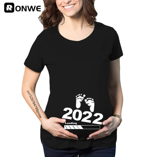 Baby Footprint Maternity T-Shirt