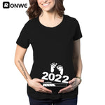 Baby Footprint Maternity T-Shirt