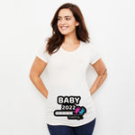 Baby Footprint Maternity T-Shirt
