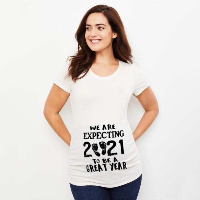 Baby Footprint Maternity T-Shirt