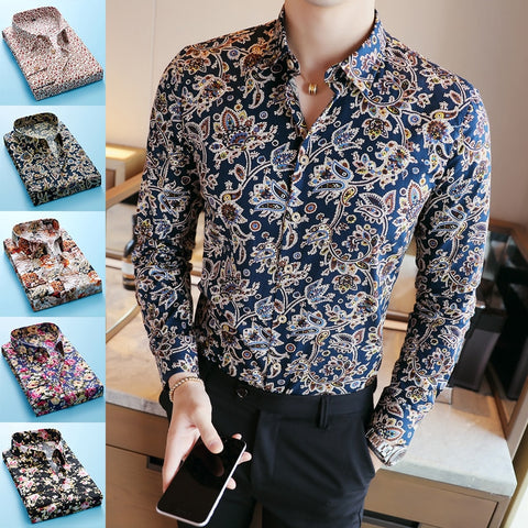 Business Casual Printed Shirt