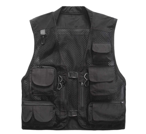 Mesh Multi Pocket Casual Vest