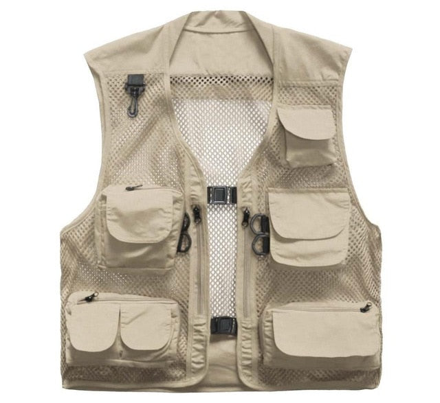 Mesh Multi Pocket Casual Vest