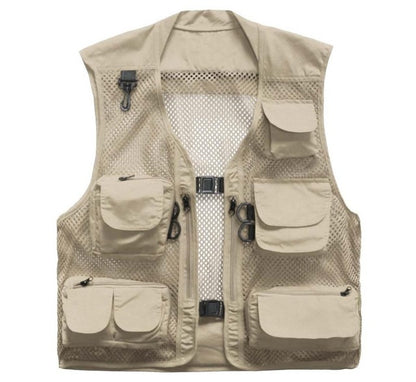 Mesh Multi Pocket Casual Vest