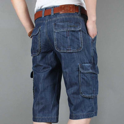 Denim Cargo Shorts