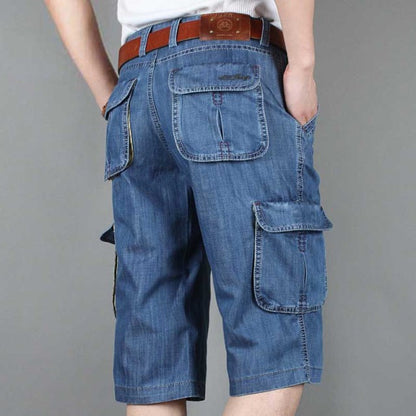 Denim Cargo Shorts