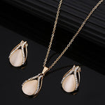Opal Water Drop Jewelry Set