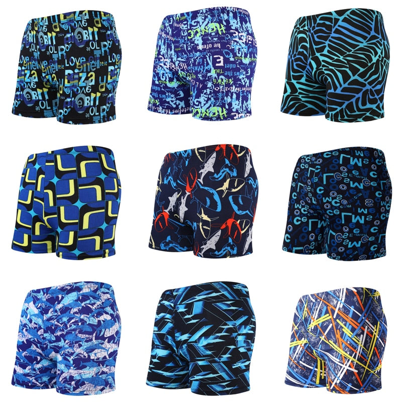 Multi-Print Boxer Swimming Trunks
