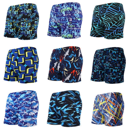 Multi-Print Boxer Swimming Trunks