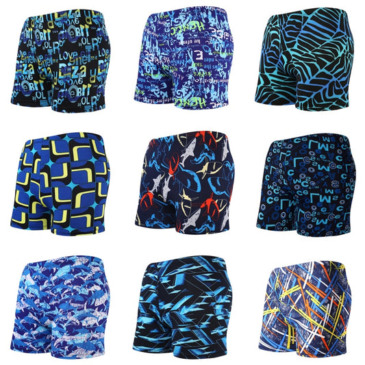 Multi-Print Boxer Swimming Trunks