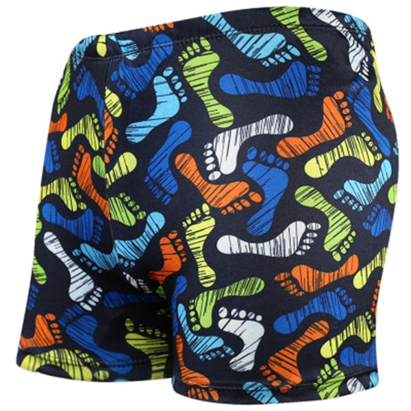 Multi-Print Boxer Swimming Trunks