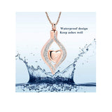 New Z276 rose gold Butterfly Cremation Jewelry Stainless Steel Memorial Urn Pendant Necklace Keepsake For Pet