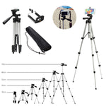 Portable Tripod Stand For Mobile Phone / Camera With Mobile Phone Clip Holder For iPhone & Samsung