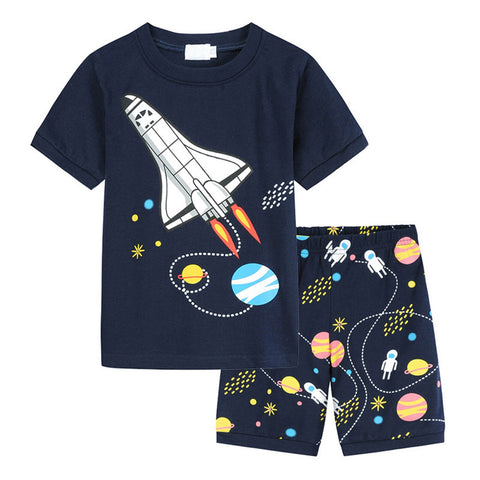 Astronaut Space T-Shirt Shorts Set