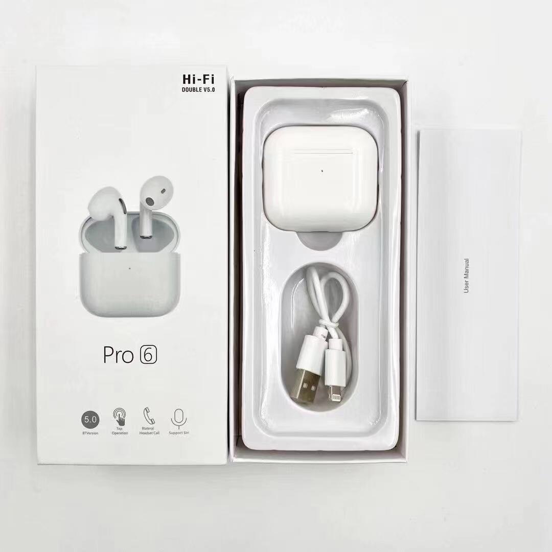 Original Pro 6 Bluetooth Earphone Wireless Headphones HiFi Music