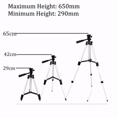 Portable Tripod Stand For Mobile Phone / Camera With Mobile Phone Clip Holder For iPhone & Samsung